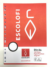 RECAMBIO A4 100H 70G CUADRO 4MM ESCOLOFI | 1 UNIDADES | (ESCOLOFI)